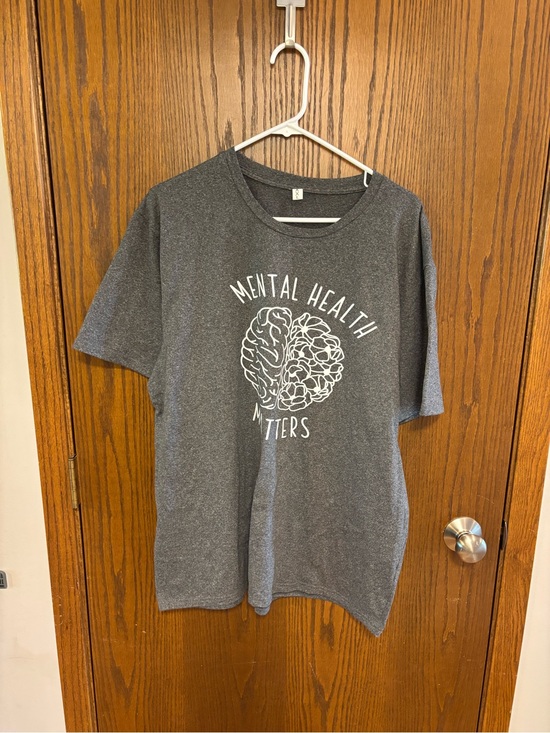 Tops - Mental Health Matters Graphic Tee - Dark Heather Gray